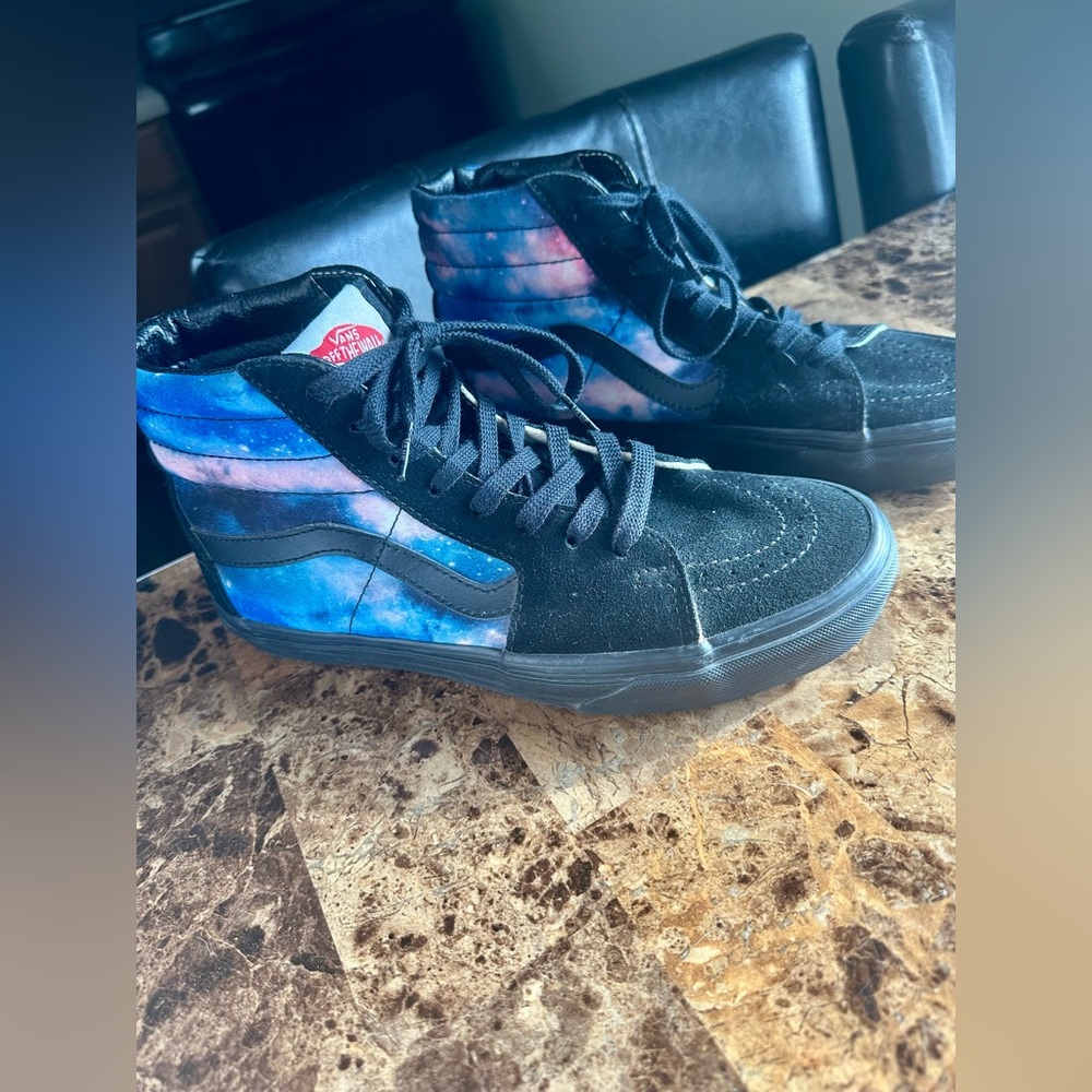 Vans Black and Blue Cosmic High-Top Sneakers